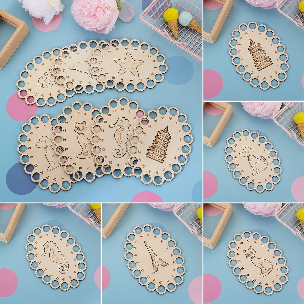 Dụng Cụ Sắp Xếp Chỉ Thêu Chữ Thập Bằng Gỗ Họa Tiết Hoạt Hình