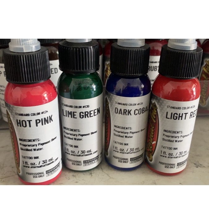 Mực Xăm InternalFREESHIPMực Chính Hãng Màu Hot Pink-30ml