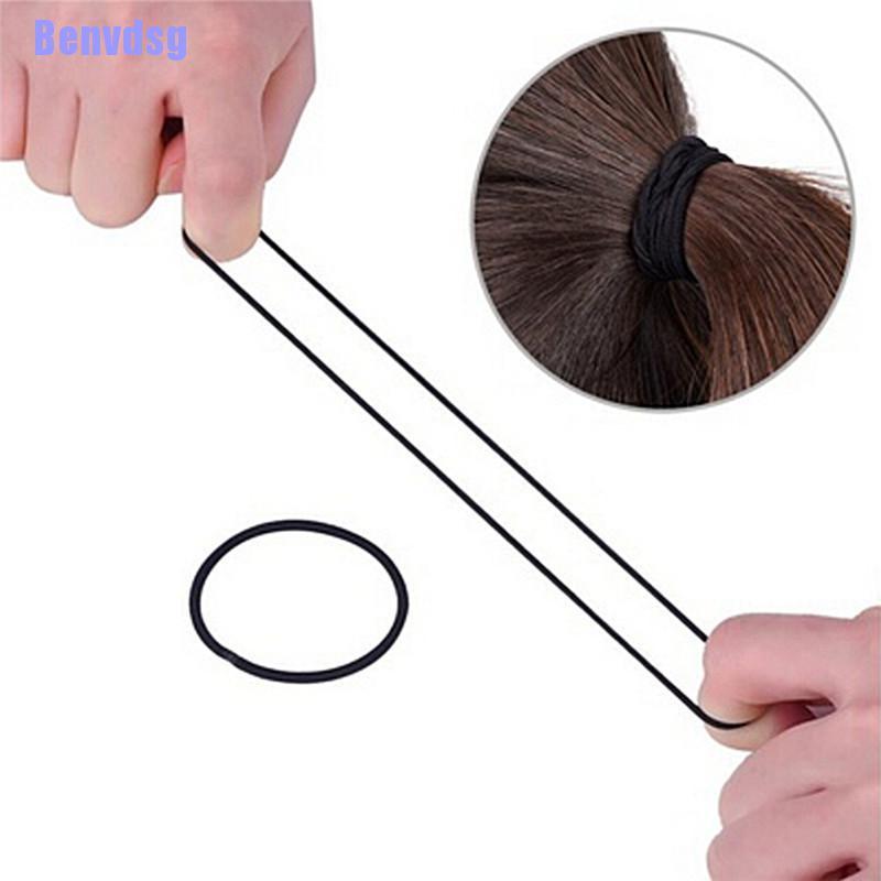 Set 40 Dây Cột Tóc Co Giãn Màu Đen Cho Nữ