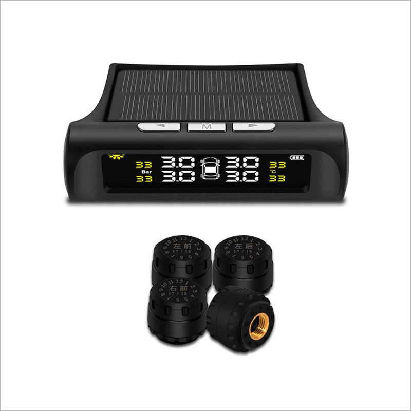 Cảm biến áp suất lốp xe ô tô TPMS , đo áp suất lốp ô tô gắn van ngoài chống nước sạc bằng năng lượng mặt trời