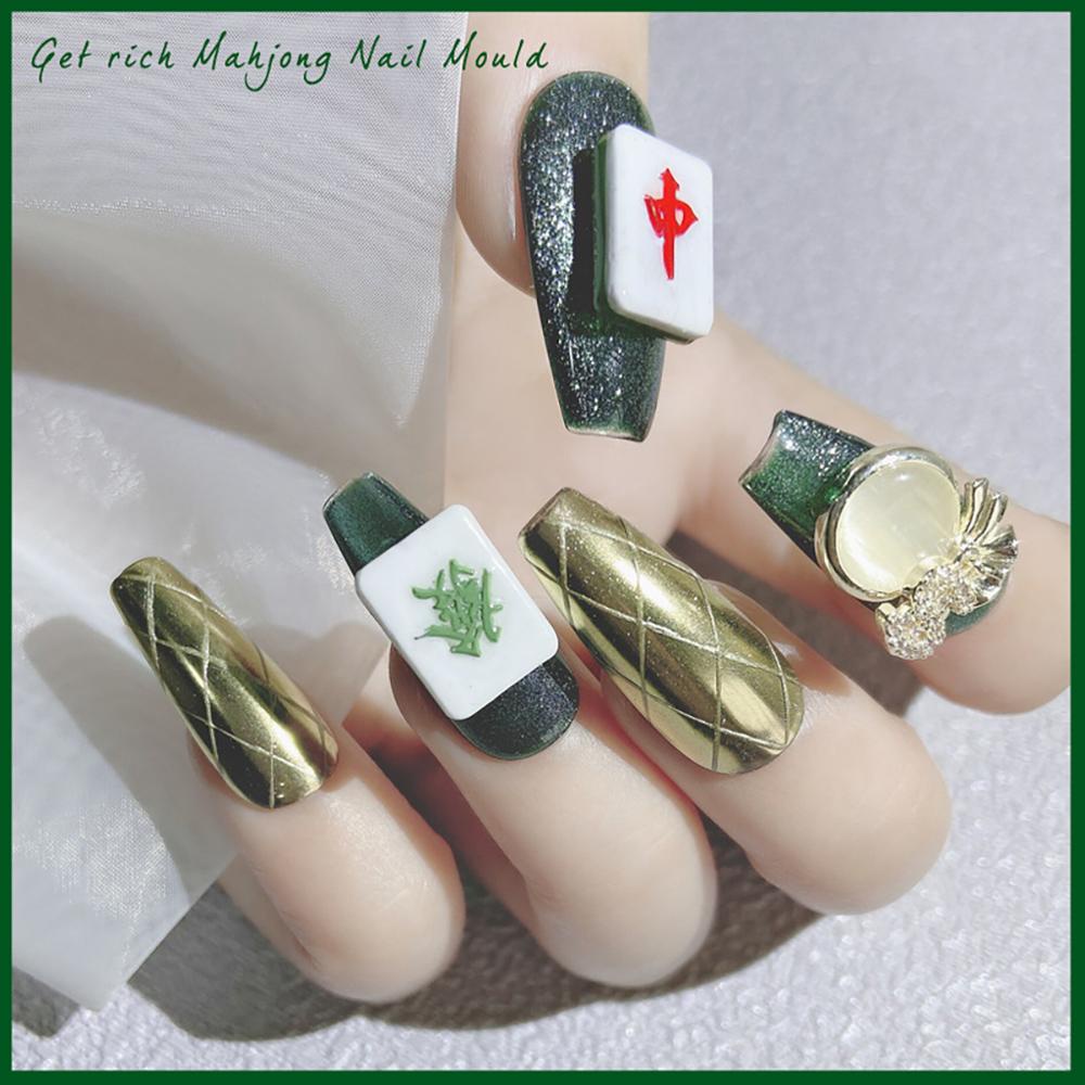Khuôn Silicone Trang Trí Móng Tay Phong Cách Trung Quốc DIY