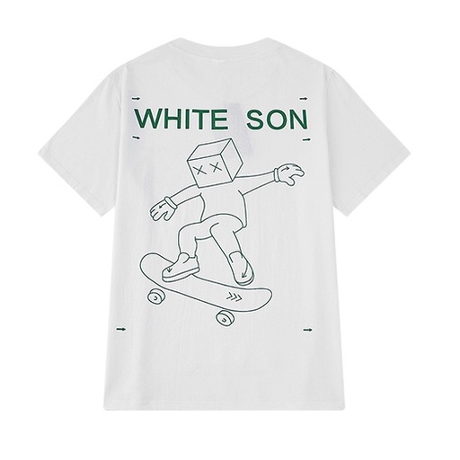 Áo Thun White Son TN425 Unisex Form Rộng Nam Nữ Basic cao cấp chất cotton 100% phông siêu mát Haley