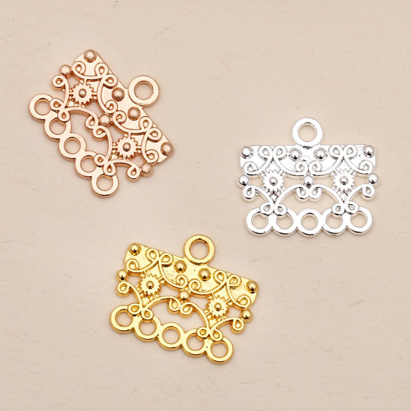 1 phiến treo đúc 5 lỗ 19*17mm nguyên liệu làm trâm làm trang sức