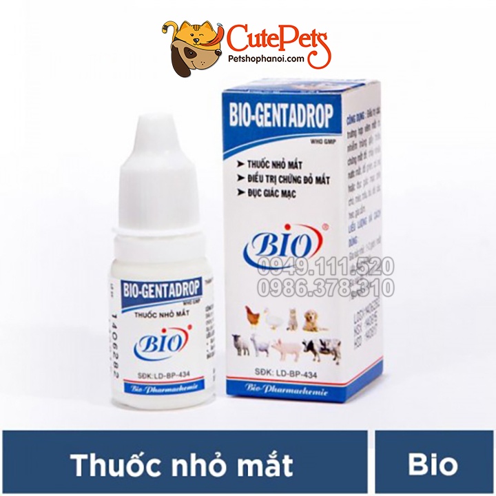 Nhỏ mắt cho chó mèo Bio Genta Drop - Phụ kiện thú cưng Hà Nội