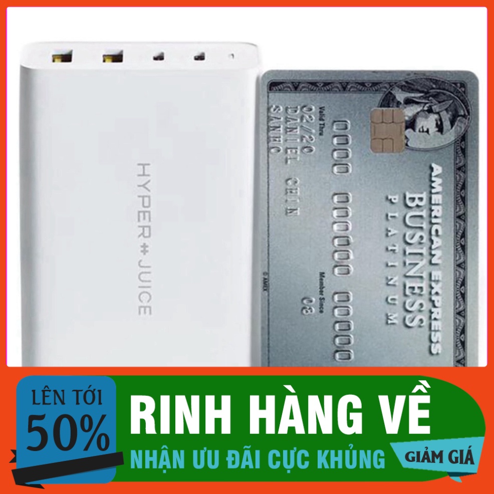 Sạc đa cổng Hyperjuice GaN 100W Smallest, nhỏ nhất thế giới - (HJ-GAN100) - Chính Hãng