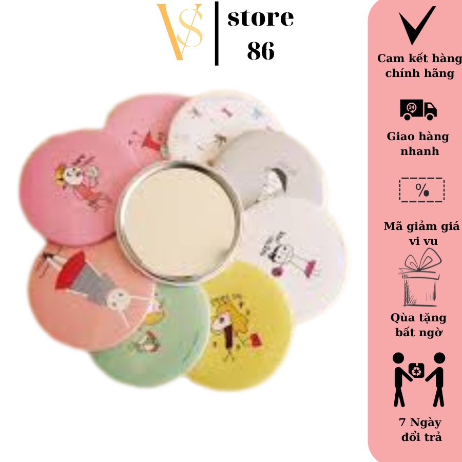 GƯƠNG TRÒN MINI Đáng Yêu Hàn Quốc Bỏ Túi - Gương Soi Bé Nhỏ Cầm Tay Di Động VS STORE