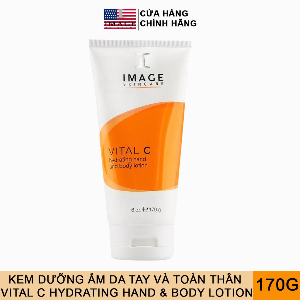 Kem Dưỡng Ẩm Chống Khô Da Tay Và Toàn Thân Image Skincare Vital C Hydrating Hand & Body Lotion 170g