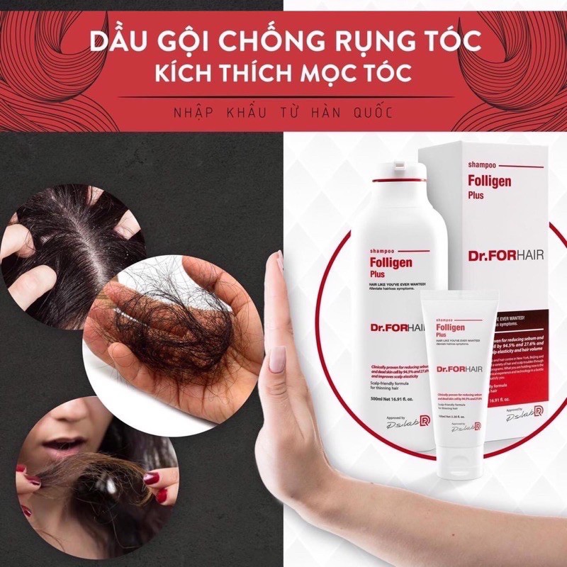 Dầu gội đầu DR.forhair nội địa Hàn Quốc giam rụng tóc sau sinh, phục hồi tóc uốn, nhuộm