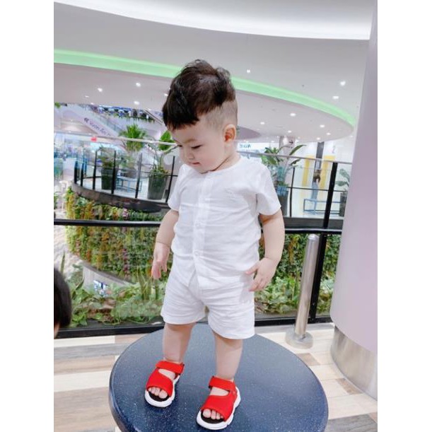 BỘ ĐŨI CỘC TAY XANH/ TRẮNG CHO BÉ TRAI