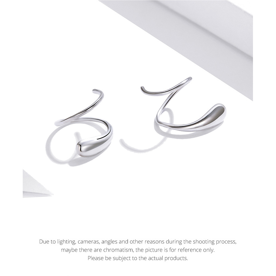 Khuyên Tai Chính Hãng Bamoer SCE1130 Hình Giọt Nước Sáng Tạo Bằng Bạc Thật 925 Cho Nữ