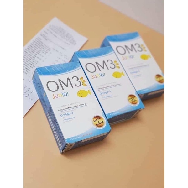 ✅[Chính Hãng] OM3 JUNIOR bổ sung omega3 cho bé tăng cường thị lực cải thiện trí nhớ hộp 45v