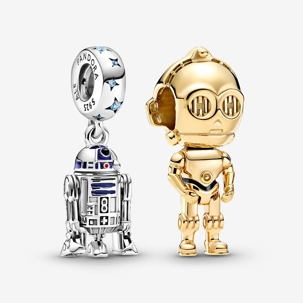 Hạt Charm Làm Mặt Trang Sức Hình Các Nhân Vật Trong Star Wars C-3Po Nhiều Kiểu Tùy Chọn