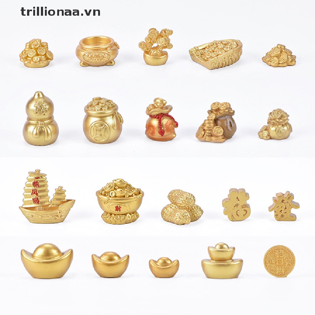 Phụ Kiện Resin Màu Vàng Hình Hồ Lô Năm Mới DIY