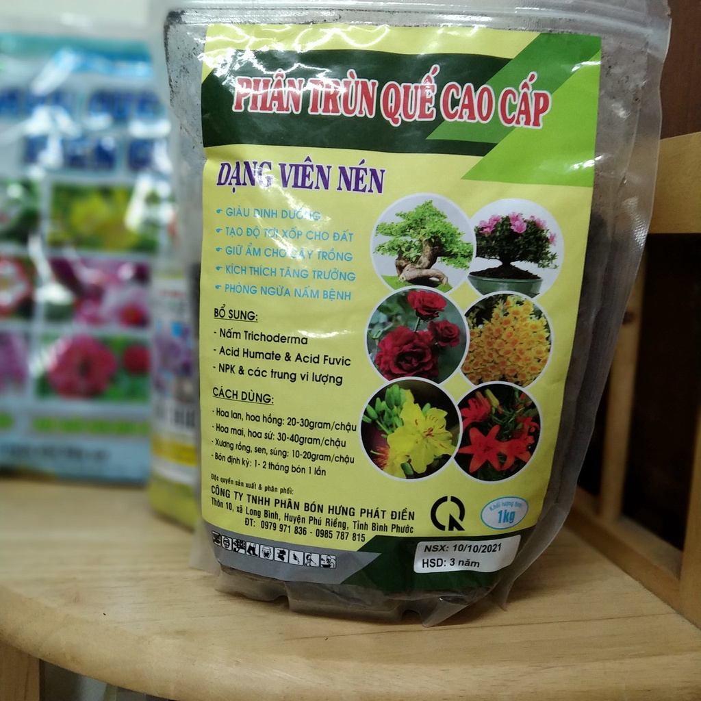 Phân bón trùn quế viên ép chuyên cho Phong Lan 1kg