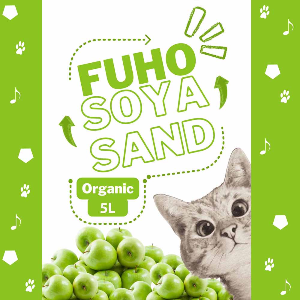 5L Cát Đậu Nành Fuho Khữ Mùi Hôi Bằng Vi Sinh Cho Khay Vệ Sinh Mèo