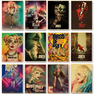 Poster Treo Tường In Hình Nhân Vật Harley Quinn / Joker Trong Phim Birds of Prey / Harley Trang Trí Nội Thất