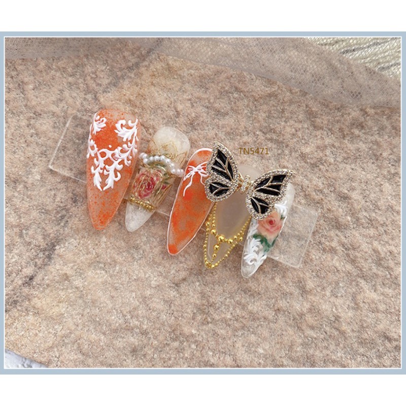 1 Charm Bướm Cao Cấp so Hot, cánh bướm chuyển động, gắn móng Nail