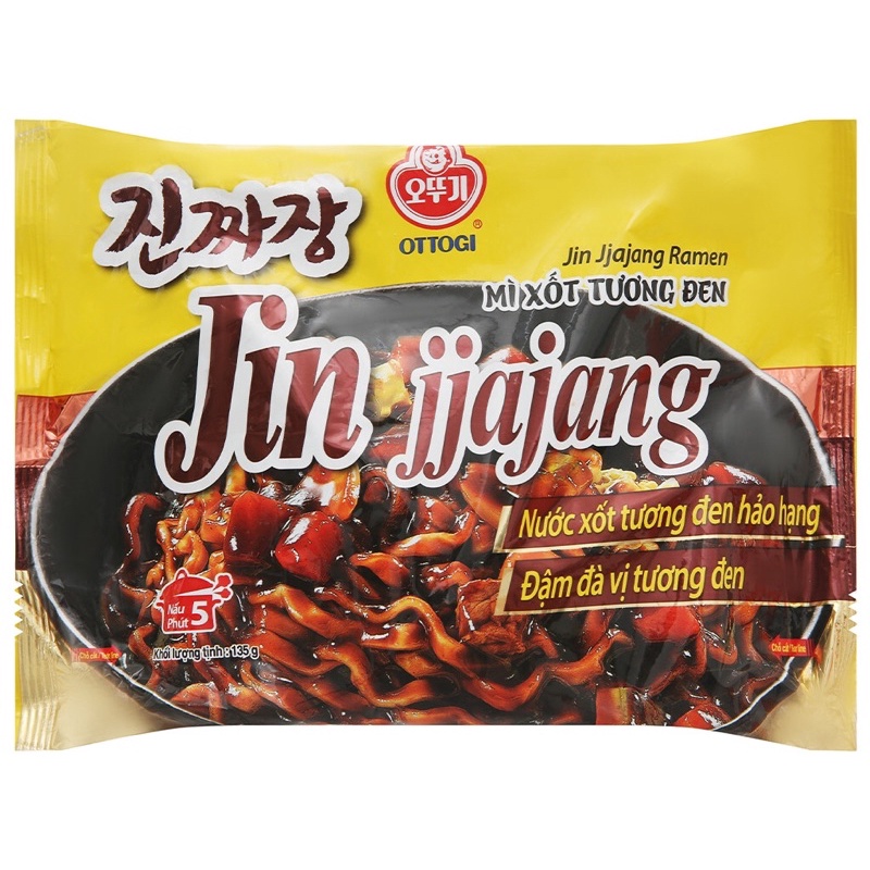 Mì xốt tương đen JinJjajang ramen ottogi gói 135g