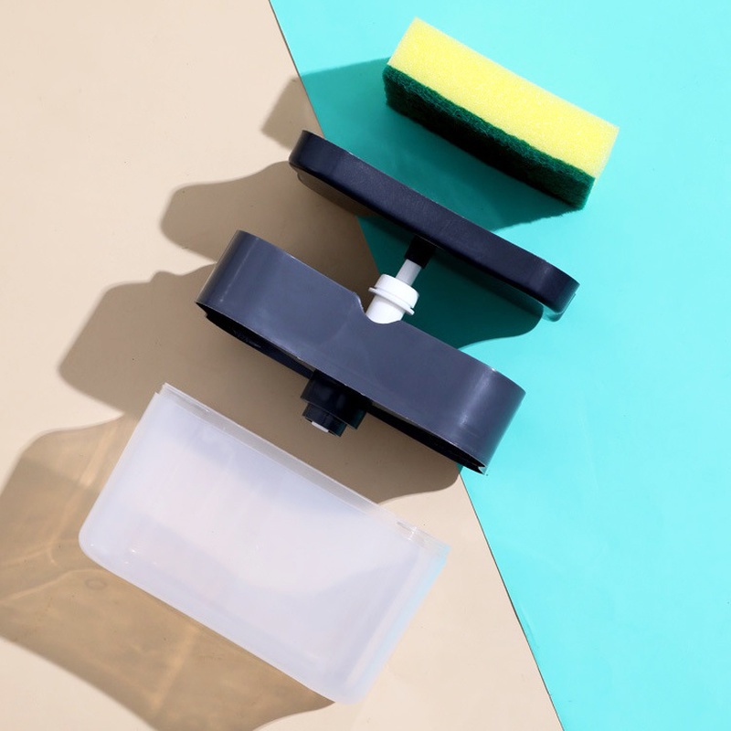 Bình Đựng Xà Phòng Rửa Chén 2 Trong 1 Dạng Nhấn Tiện Dụng