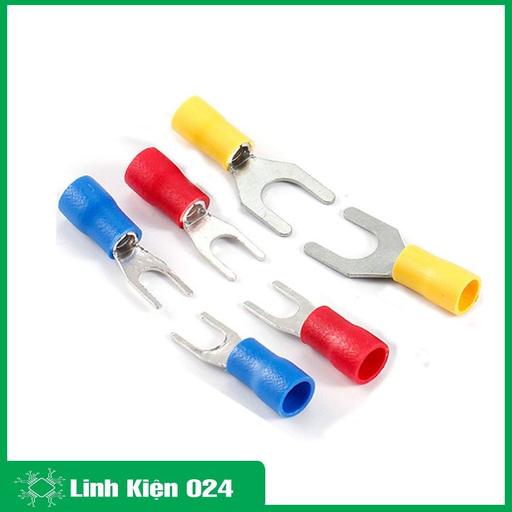 Gói 100 chiếc đầu cốt chữ Y cos chẻ bọc nhựa SV1.25-3