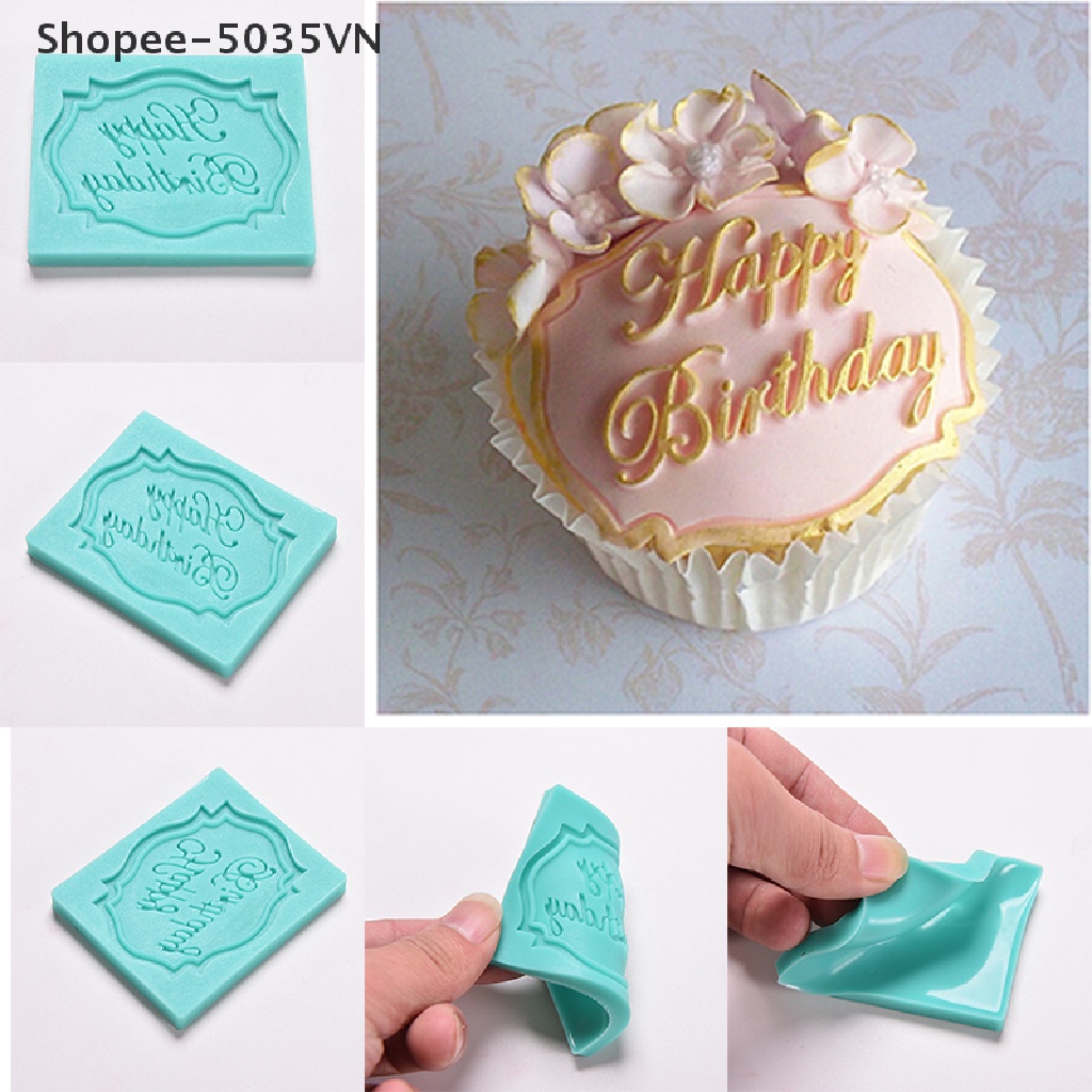 Khuôn Silicone Tạo Hình Chữ Happy Birthday Trang Trí Bánh {akindofstar1.vn}
