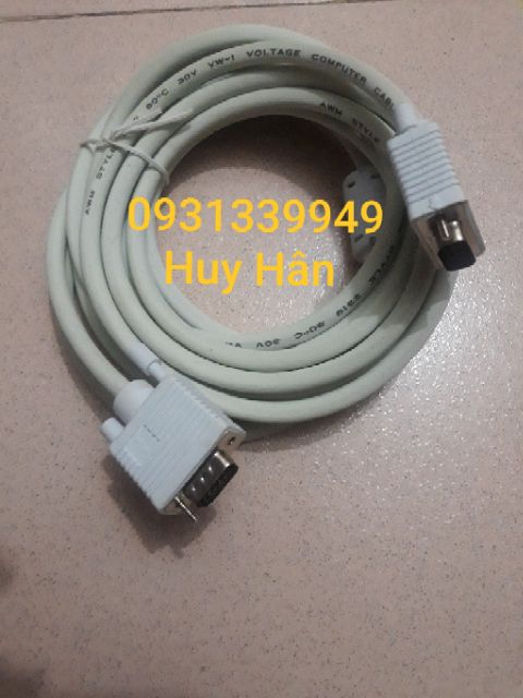 Dây VGA 1.5M..3M..5M..10M ..có cục chống nhiễu ..dây đút trắng