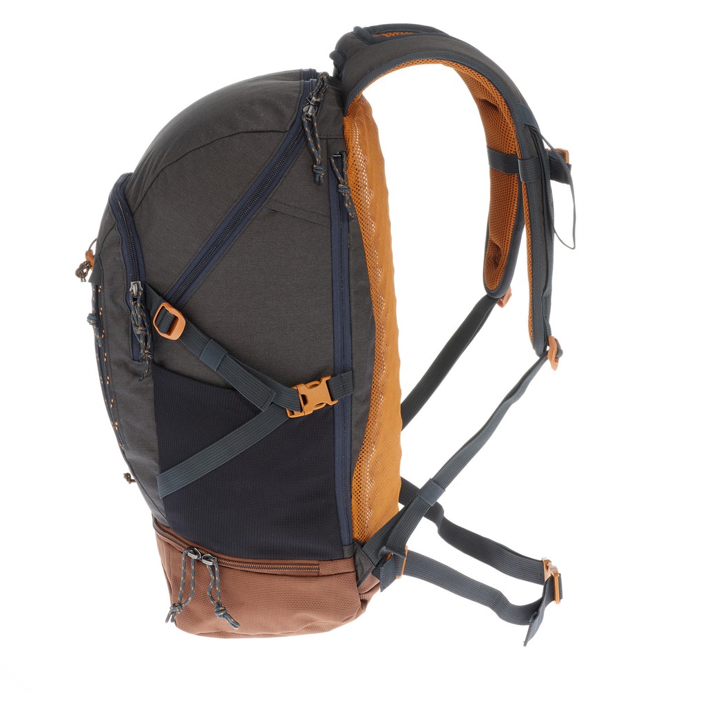 Balo thể thao cao cấp QUECHUA n-hiking leo núi, dã ngoại 30 lít - xám sẫm