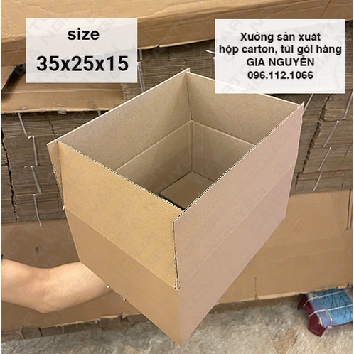 Set 10 hộp gói hàng quần áo, tài liệu 35x25x15 chất liệu bìa carton 3 lớp