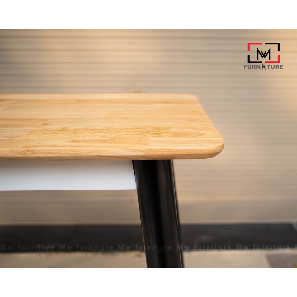 LONG TABLE-bàn làm việc gỗ cao su 100% lắp ráp tiện lợi nhiều màu - MW FURNITURE