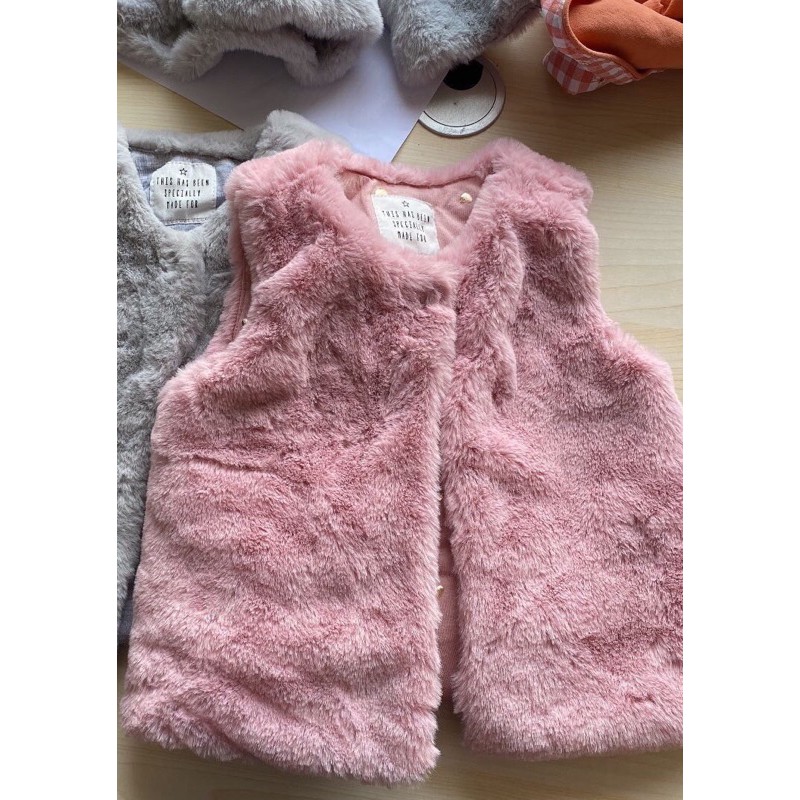 Áo khoác ghile lông cho bé