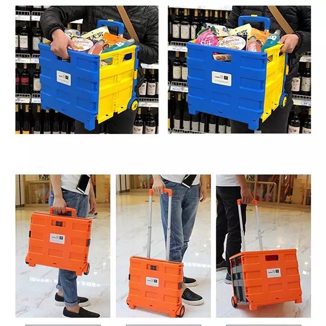 Thùng đồ gấp gọn Vali kéo đa năng- Dùng trên ô tô, đi siêu thị, di chuyển đồ nặng