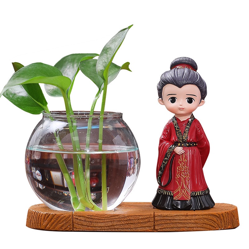 Búp Bê Thủy Canh Để Bàn Trang Trí Phong Cách Trung Hoa Dễ Thương