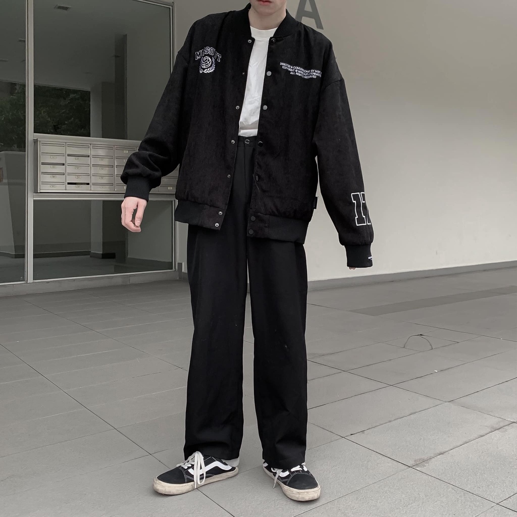 Áo Khoác bomber missout Typo nam nữ Kun Shop