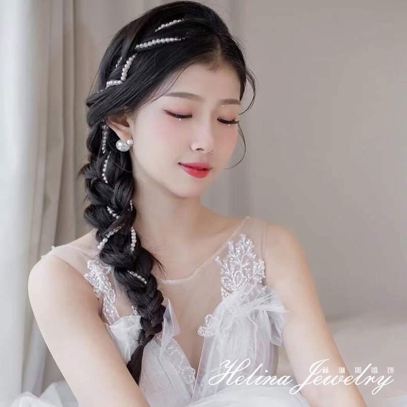 Phụ kiện tết tóc ngoc trai xinh xắn dễ thương