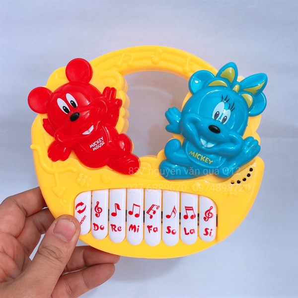 [ Đèn nhạc - Vui nhộn] Hộp đồ chơi đàn organ MICKEY sáng tạo M25-2