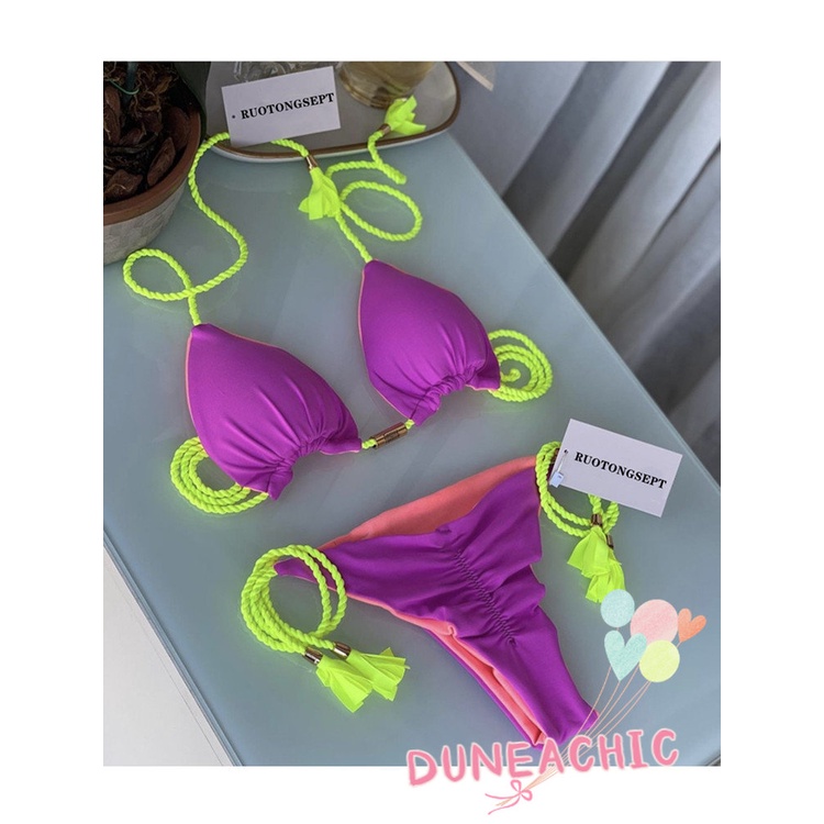 DUNEA Bộ bikini 2 mảnh Y0725 tua rua gợi cảm thời trang