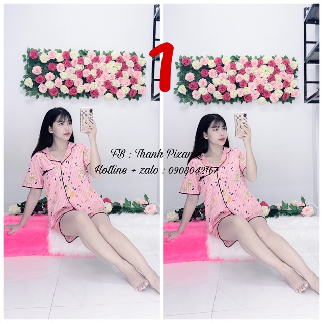 BỘ MẶC NHÀ PIJAMA CỘC ĐÙI HÌNH 👚👚 | BigBuy360 - bigbuy360.vn
