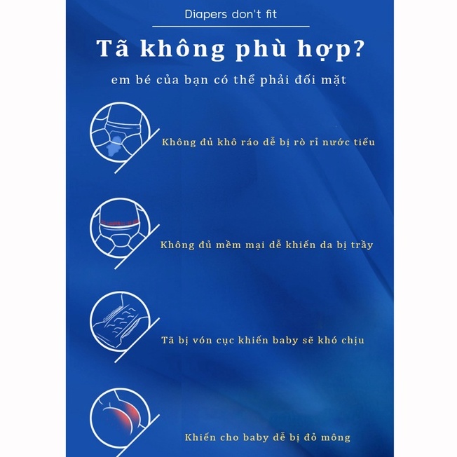 YIYING tã bỉm quần tả bỉm dùng dán tã quần em bé Dreamer Tã tên lửa M42/L38/XL36/XXL34/XXXL32hơi thở