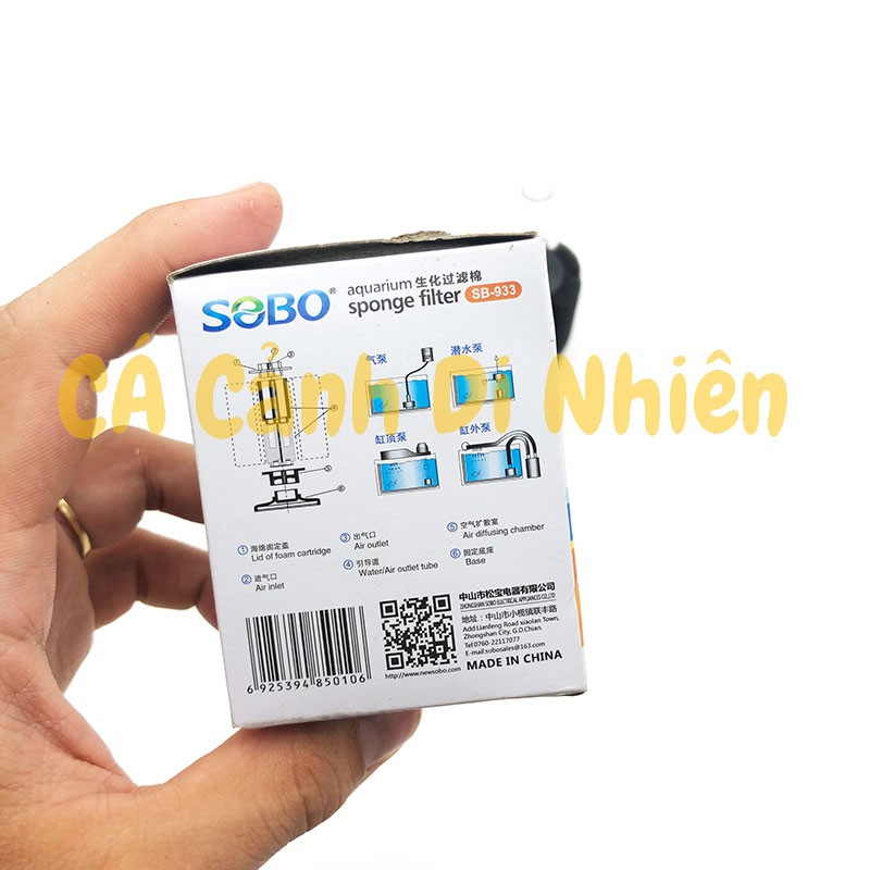 Lọc sủi vi sinh mini SOBO 933 SB-933 cho hồ cá cảnh