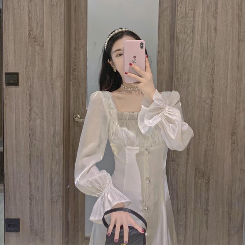 Đầm Xòe Cổ Vuông Thiết Kế Đơn Giản Thanh Lịch Cho Nữ | BigBuy360 - bigbuy360.vn
