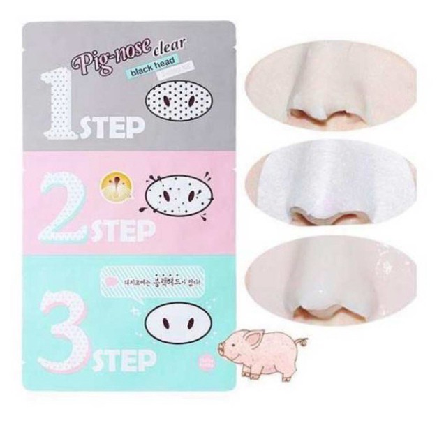 Bộ Lột Mụn Đầu Đen 3 Bước Holika Holika Pig Nose Clear Black Head 7g (Gói 3 Màu)