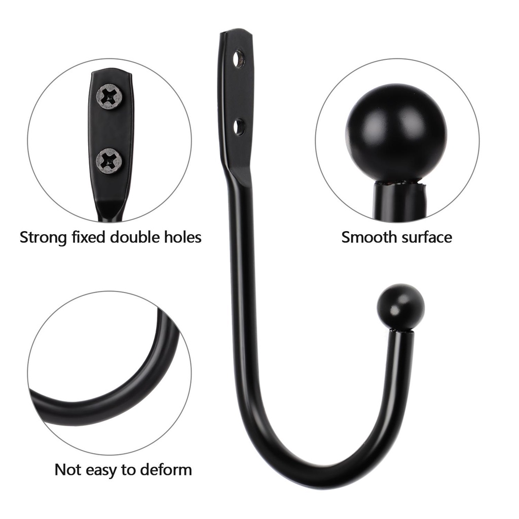 ZAIJIE24 24 Móc Treo Rèm Cửa Hình Chữ U Bằng Kim Loại Tiện Dụng