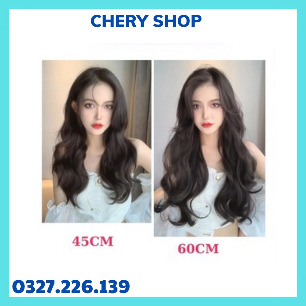 Tóc giả kẹp xoăn dài phong cách Hàn quốc - HQ2S 60CM