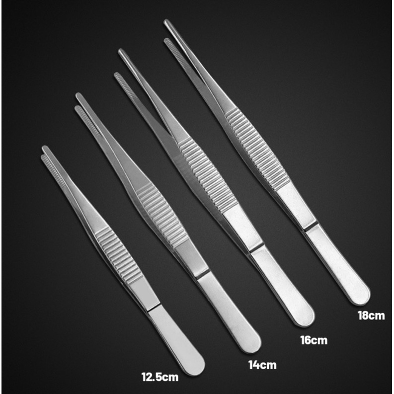 Nhíp gắp linh kiện bằng thép không gỉ 12,5cm - 14cm - 16cm - 18cm