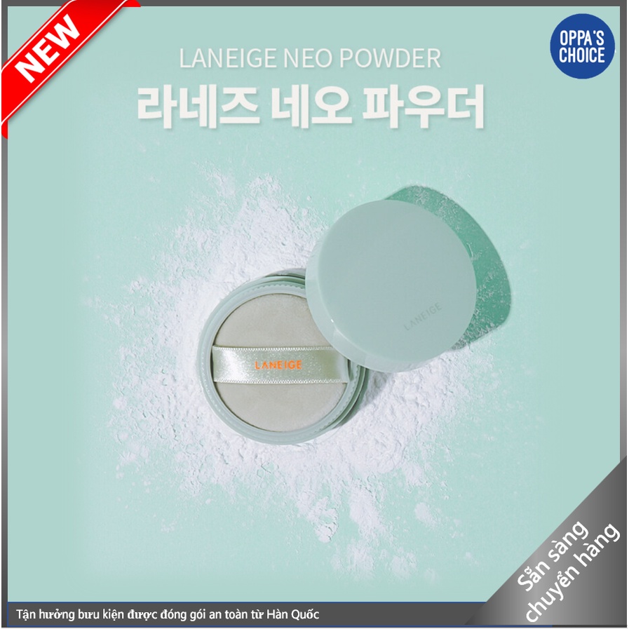 (Hàng Mới Về) Phấn Phủ  LANEIGE NEO POWDER 7g Kèm Cọ Trang Điểm Tiện Dụng