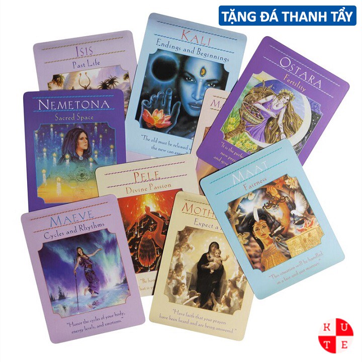 Bộ Bài Goddess Guidance Oracle 44 Lá Bài Tặng File Tiếng Anh VàĐá Thanh Tẩy C177