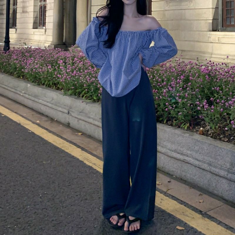 ÁO TRỄ VAI SỌC CARO XANH TEEN - XJXJ