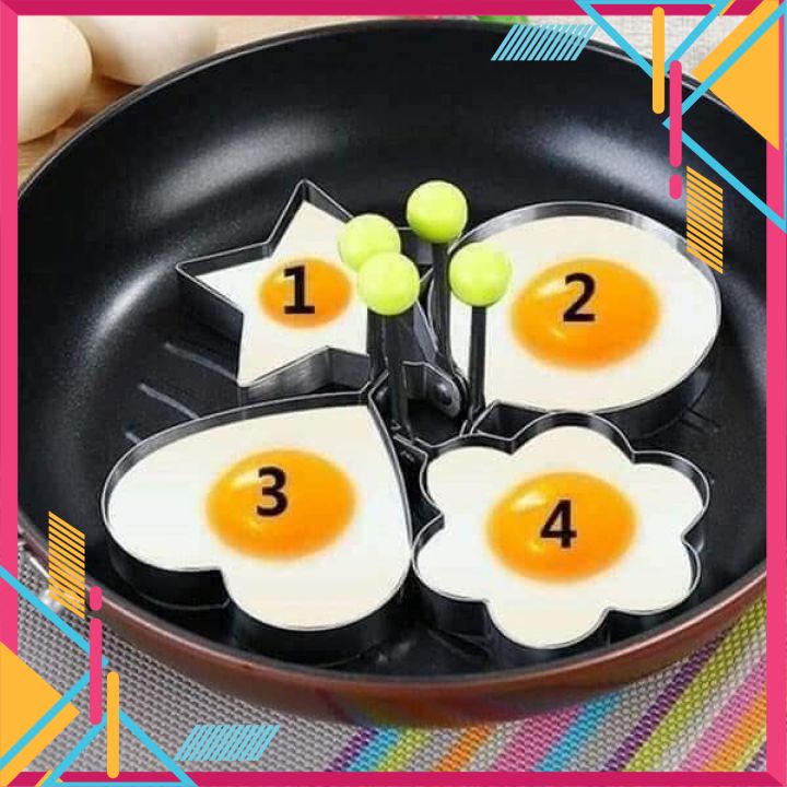 { siêu xinh} Bộ 4 Khuôn Chiên Trứng Tạo Hình (Mẫu Ngẫu Nhiên)