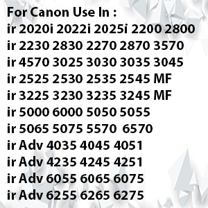 Toner màu đen cho máy ảnh Canon ADV 4035/6055/4245/6265/5000/4570/3245