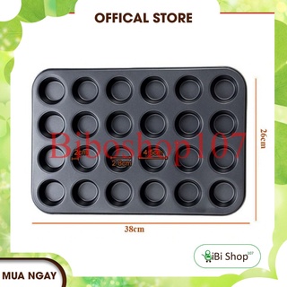 🎶 Khuôn chống dính nướng bánh cupcake 24 ô mini🎶